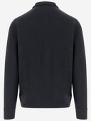 Vince Cotton Blend Zip Up Sweater