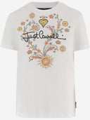 Just Cavalli Cotton T Shirt With Print