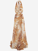 Just Cavalli Long Dress With Tropical Print