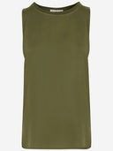 Q Wins Sleeveless Top In Stretch Cotton