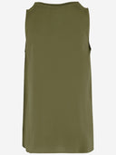 Q Wins Sleeveless Top In Stretch Cotton