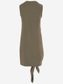 Jw Anderson Cotton Dress With Knotted Hem