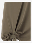 Jw Anderson Cotton Dress With Knotted Hem