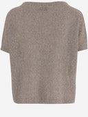 Bruno Manetti Short Sleeved Jersey In Linen And Cotton Blend