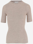 Sa Su Phi Cashmere Blend Ribbet T-shirt