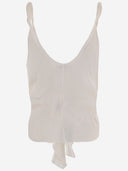 Jw Anderson silke tanktop med knudet talje