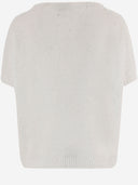 Bruno Manetti Short Sleeved Jersey In Linen And Cotton Blend