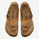 Birkenstock Gizeh Rivet Sandals In Suede Leather