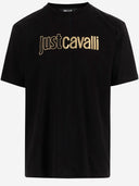 Just Cavalli Cotton T Shirt With Logo Print
