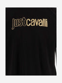 Just Cavalli Cotton T Shirt With Logo Print