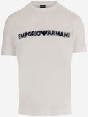 T-shirt z domieszką bawełny Emporio Armani z logo