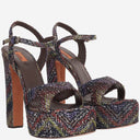 Missoni Platform Sandals In Mixed Viscose