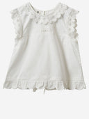 The Garment Cotton Top With Lace Inserts