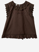 The Garment Cotton Top With Lace Inserts