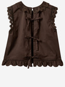 The Garment Cotton Top With Lace Inserts