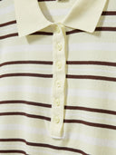 The Garment Viscose Blend Striped Polo Shirt