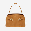 Salvatore Ferragamo Hug Soft Suede Shoulder Bag