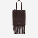 Pinko Suede Shopping Bag With Fringes
