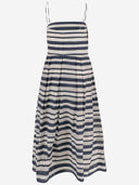 Lauren Ralph Lauren Striped Cotton Blend Dress