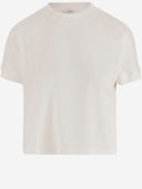 Versace Stretch Cotton T Shirt With Logo