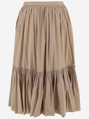Jil Sander Cotton Skirt With Striped Pattern