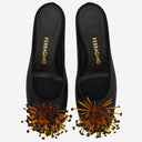 Salvatore Ferragamo Fabric Sculpted Heel Pumps