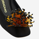 Salvatore Ferragamo Fabric Sculpted Heel Pumps