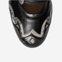 Sartore Leather And Python Ballerina Flats