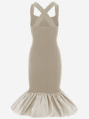 Patou Long Dress In Stretch Cotton Blend