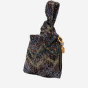 Missoni Metallic Handbag With Chevron Pattern