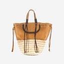 Sac Boléro Cuba Lab En Daim Et Rafia