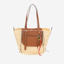 Cuba Lab Tropicana Leather And Rafia Bag