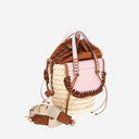 Cuba Lab Habanera Leather And Rafia Bag