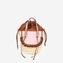 Cuba Lab Habanera Leather And Rafia Bag