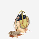 Cuba Lab Habanera Leather And Rafia Bag