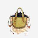 Cuba Lab Habanera Leather And Rafia Bag