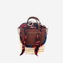 Cuba Lab Habanera Leather And Rafia Bag