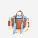 Cuba Lab Habanera Leather And Rafia Bag