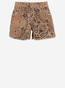 Don't @ Me Short Cotton Jeans With Bandana Print