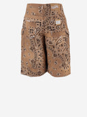 Don't @ Me Short Cotton Jeans With Bandana Print