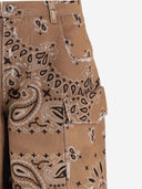 Don't @ Me Short Cotton Jeans With Bandana Print