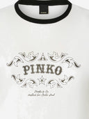 Pinko Cotton T Shirt With Logo Print