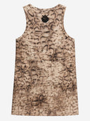 Pinko Stretch Cotton Tank Top With Animal Print