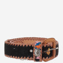 Waitz Leather And Fabric Belt
