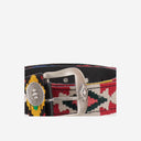 Waitz Leather And Fabric Belt