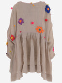 Pero Floral Print Linen Dress
