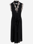 Maison Margiela Mixed Silk Dress With Lace Inserts