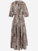 Pinko Cotton Dress With Animal Print