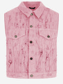 Haikure Cotton Vest With Fringed Details