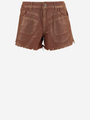 Don't @ Me – Baumwollshorts mit Fransensaum
